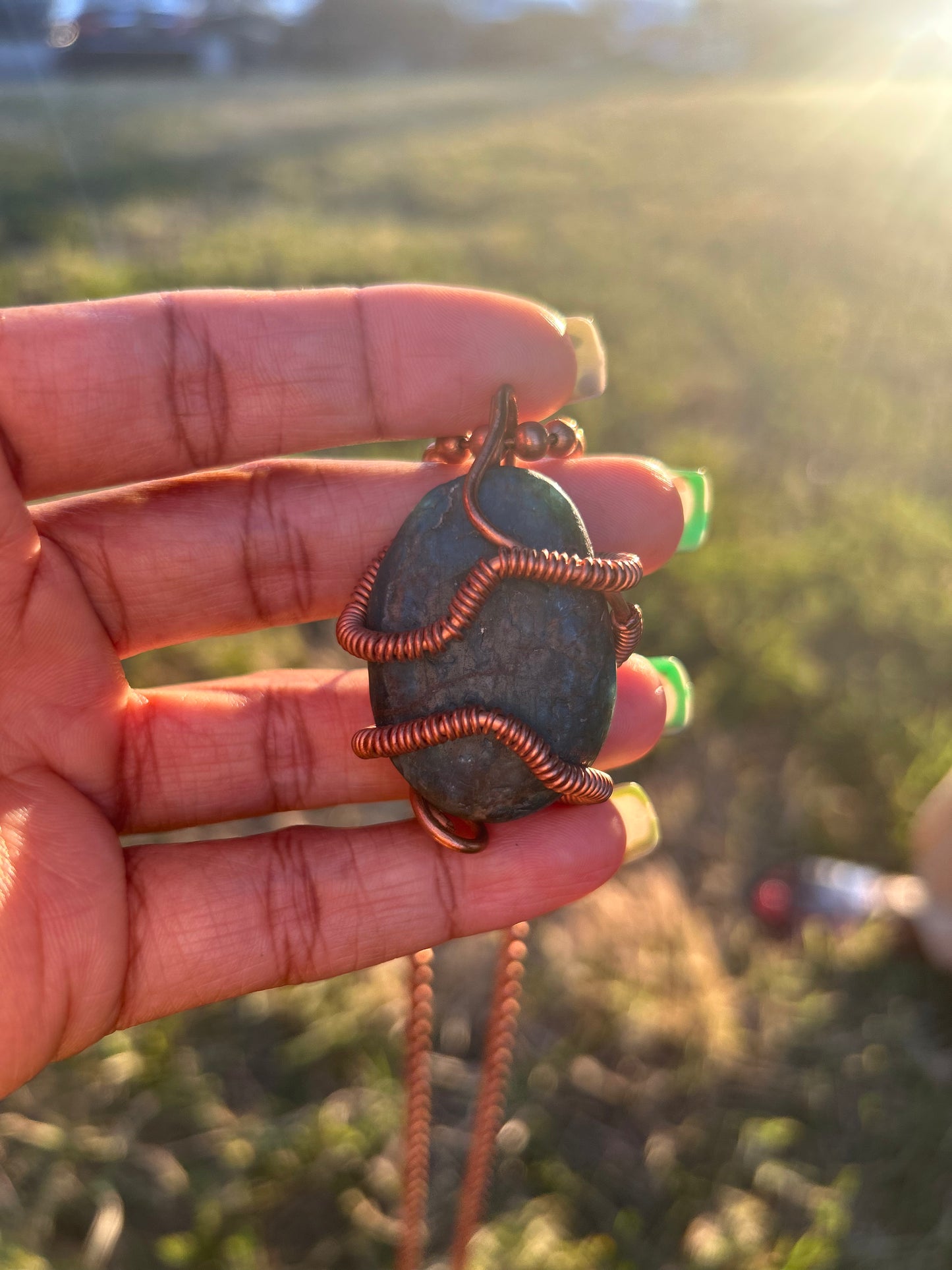 Blue Apatite Pendant
