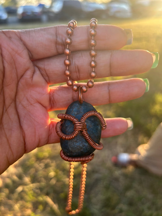 Blue Apatite Pendant