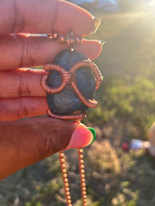 Blue Apatite Pendant
